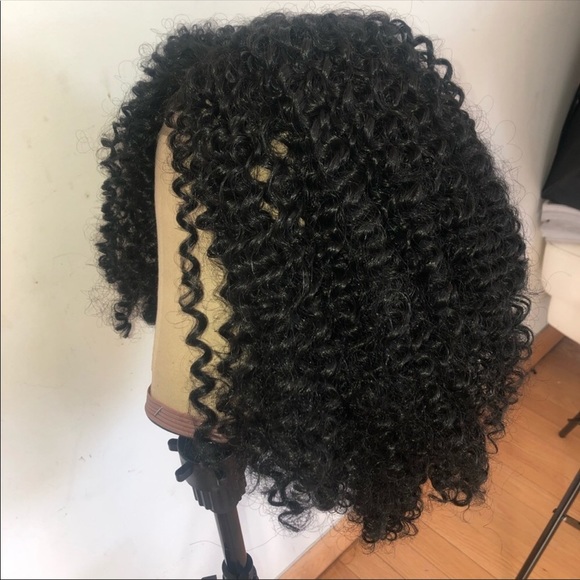 ?Judy?BLACK AFRO KINKY CURLY LACEFRONT WIG ?NWT main image 4